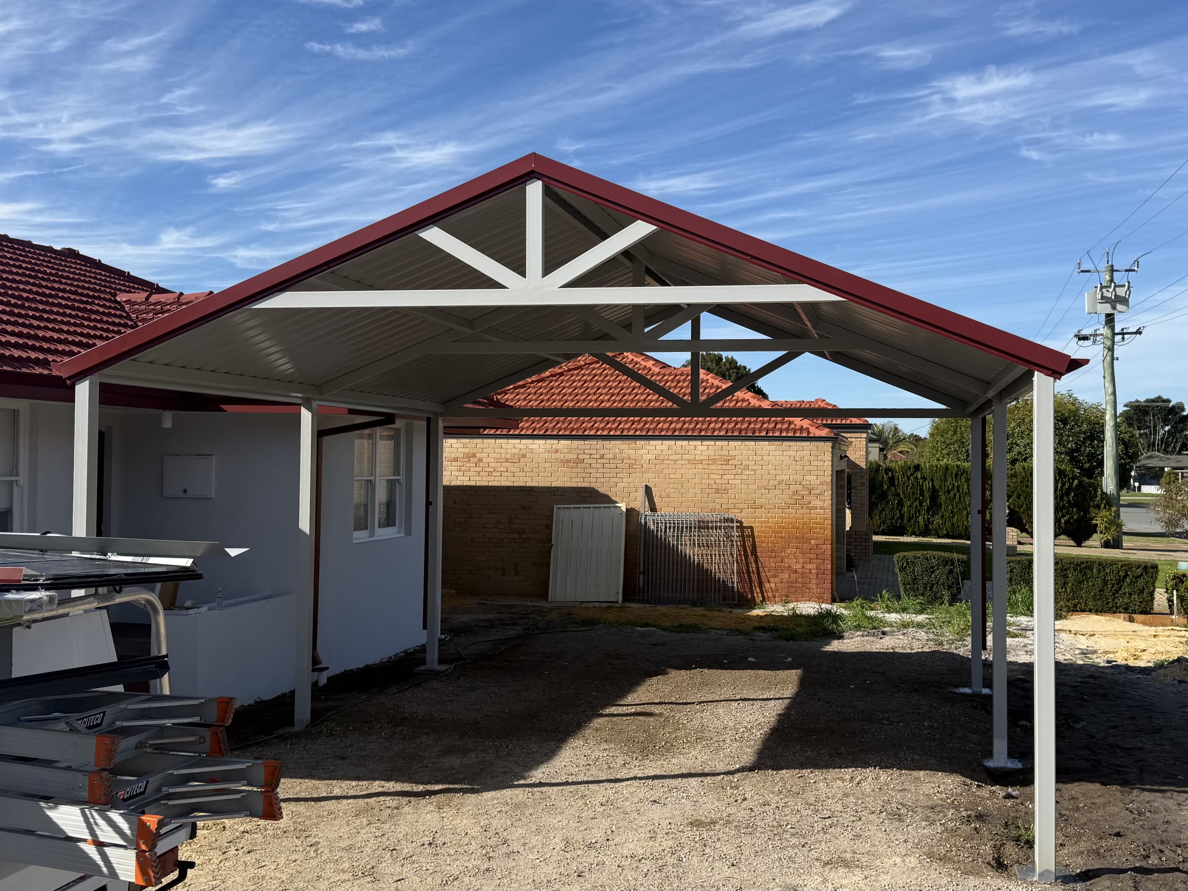 Gable carport built by Truecraft